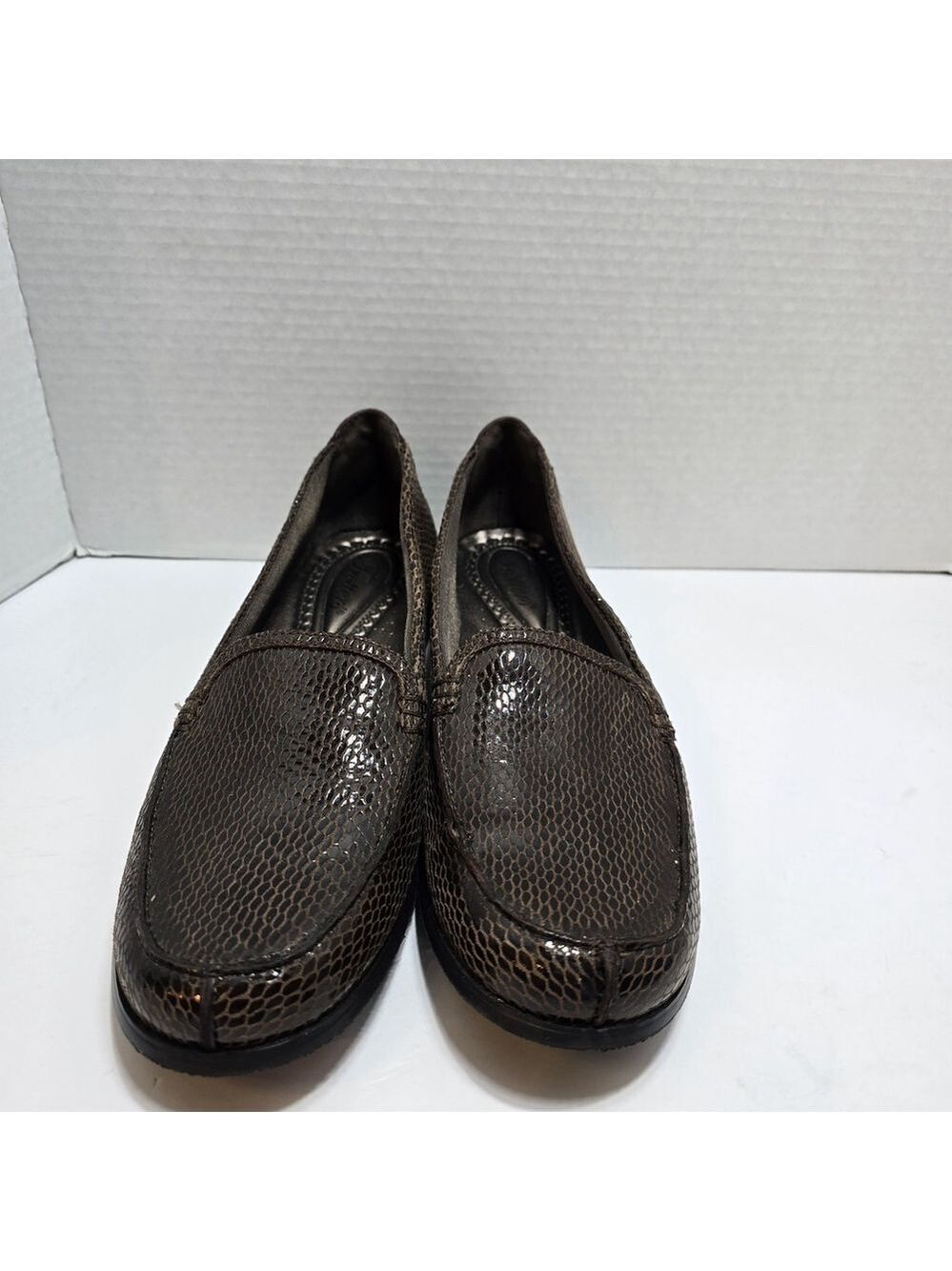 Trotters Loafers Shoes Women Size 10N Brown Leather 1" Heel